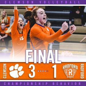 Image post by @ClemsonVB on Twitter/X