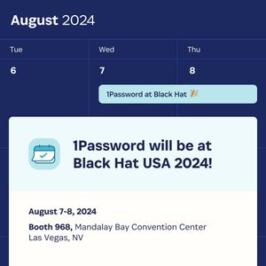 Image post by @1password on Instagram