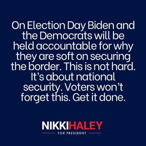 Image post by @nikkihaley on Instagram