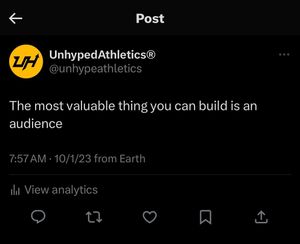 Image post by @unhypedathletics on Instagram