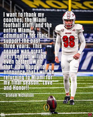 Image post by @miamiohfootball on Instagram