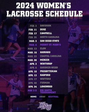 Image post by @HighPointUniversityWomensLacrosse on Facebook