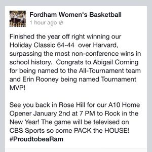 Image post by @fordhamwbb on Instagram