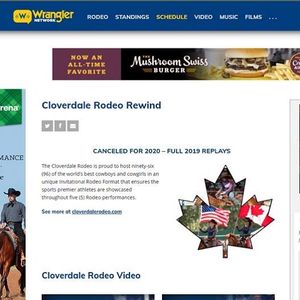 Image post by @cloverdalerodeo on Instagram