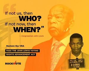 Image post by @rockthevote on Instagram
