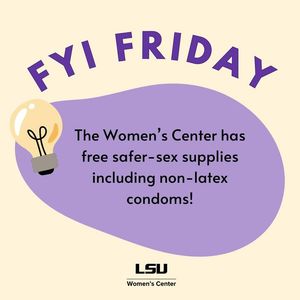 Image post by @LSUWomensCenter on Facebook
