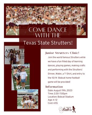 Image post by @txststrutters on Instagram