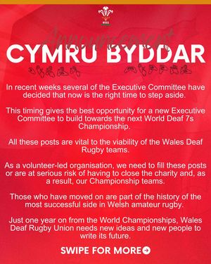 Image post by @walesdeafrugby on Instagram
