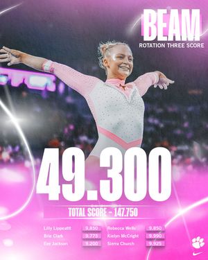Image post by @ClemsonGym on Twitter/X
