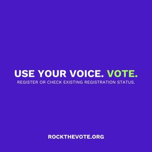Image post by @rockthevote on Instagram
