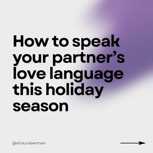 Image post by @drlauraberman on Instagram