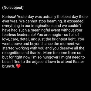 Image post by @karissapaxtonevents on Instagram