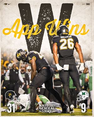 Image post by @appstate_fb on Instagram