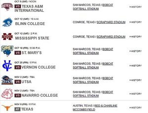 Image post by @txstatesoftball on Instagram