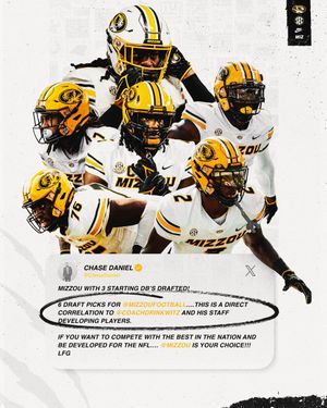 Image post by @MizzouFootball on Twitter/X