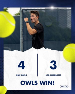 Image post by @RiceTennis on Twitter/X