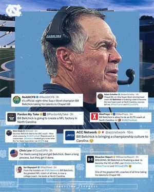 Image post by @UNCFootball on Twitter/X