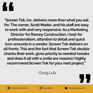 Image post by @screentekinc on Facebook