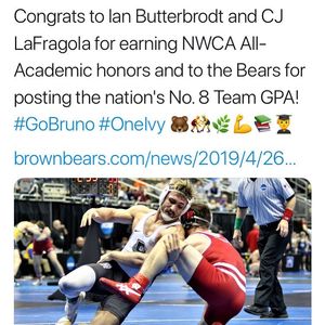 Image post by @brownu_wrestle on Instagram