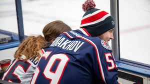 Image post by @BlueJacketsNHL on Twitter/X