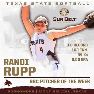 Image post by @txstatesoftball on Instagram