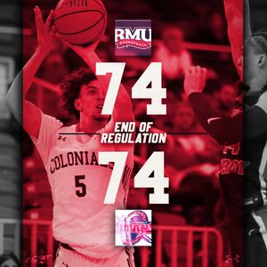 Image post by @RMUMBasketball on Twitter/X