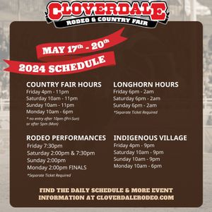 Image post by @cloverdalerodeo on Instagram