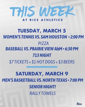 Image post by @riceathletics on Instagram