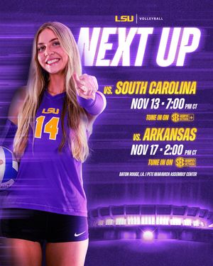 Image post by @lsuvolleyball on Twitter/X