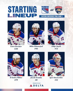Image post by @NYRangers on Twitter/X