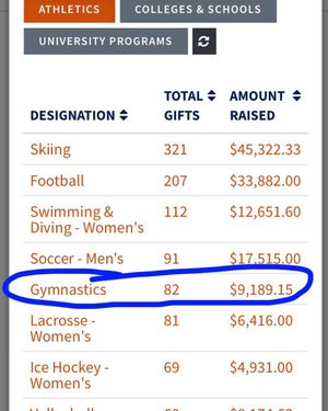 Image post by @unhgymnastics on Instagram