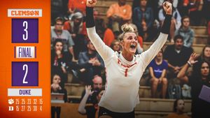 Image post by @ClemsonVB on Twitter/X