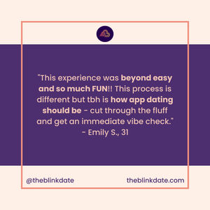 Image post by @theblinkdate on Instagram