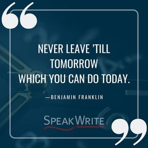 Image post by @speakwriteus on Instagram