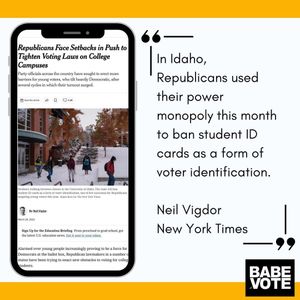 Image post by @babevote on Instagram