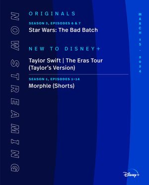 Image post by @DisneyPlus on Twitter/X