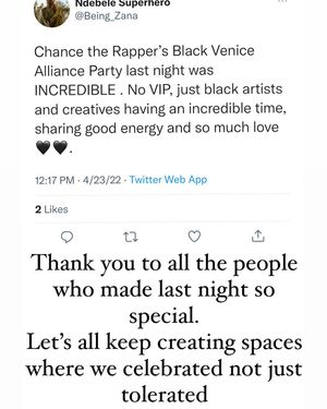 Image post by @chancetherapper on Instagram