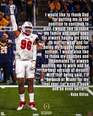 Image post by @miamiohfootball on Instagram