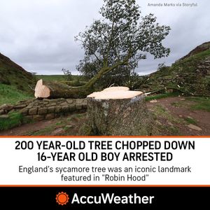 Image post by @accuweather on Twitter/X
