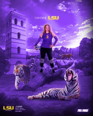 Image post by @lsuvolleyball on Twitter/X