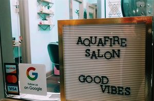 Image post by @AquaFireSalon on Facebook