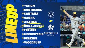 Image post by @Brewers on Twitter/X