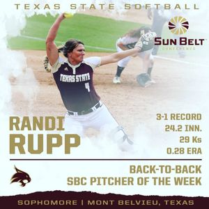 Image post by @txstatesoftball on Instagram