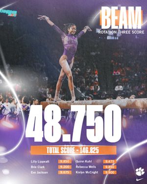 Image post by @ClemsonGym on Twitter/X
