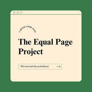 Image post by @equalpageproject on Instagram