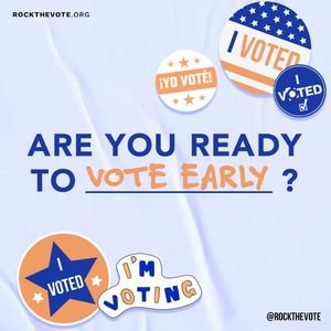 Image post by @rockthevote on Instagram