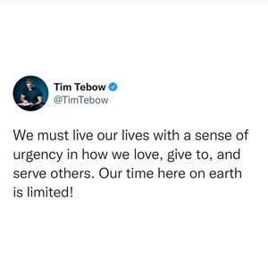 Image post by @timtebow on Instagram