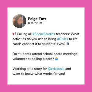 Image post by @edutopia on Instagram