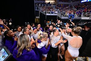 Image post by @LSUgym on Twitter/X