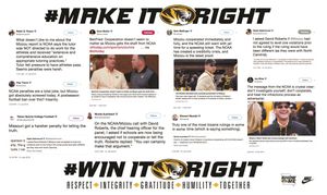 Image post by @MizzouAthletics on Twitter/X